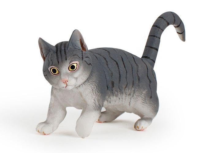Amazon.co.jp: キジトラ猫 グレー にゃんこ 大 ミニチュアフィギュア
